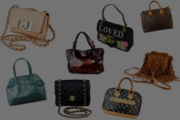 Consignment Shops for Designer Handbags. Image of various designer handbags at Around the Block consignment Toronto
