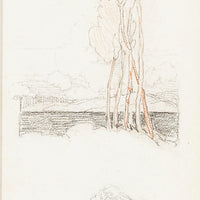 Arthur Lismer (Canadan 1885-1969) "Landscape with Birch Trees" & "Mrs. Lismer Writing"