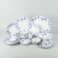 NORITAKE Elegance In Blue 10 Place Settings Plus Extras