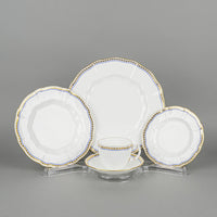 ROYAL CROWN DERBY Carlton Blue A1300 8 Place Setting Plus Extras