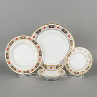 ROYAL CROWN DERBY Derby Border A1253 12 Place Settings