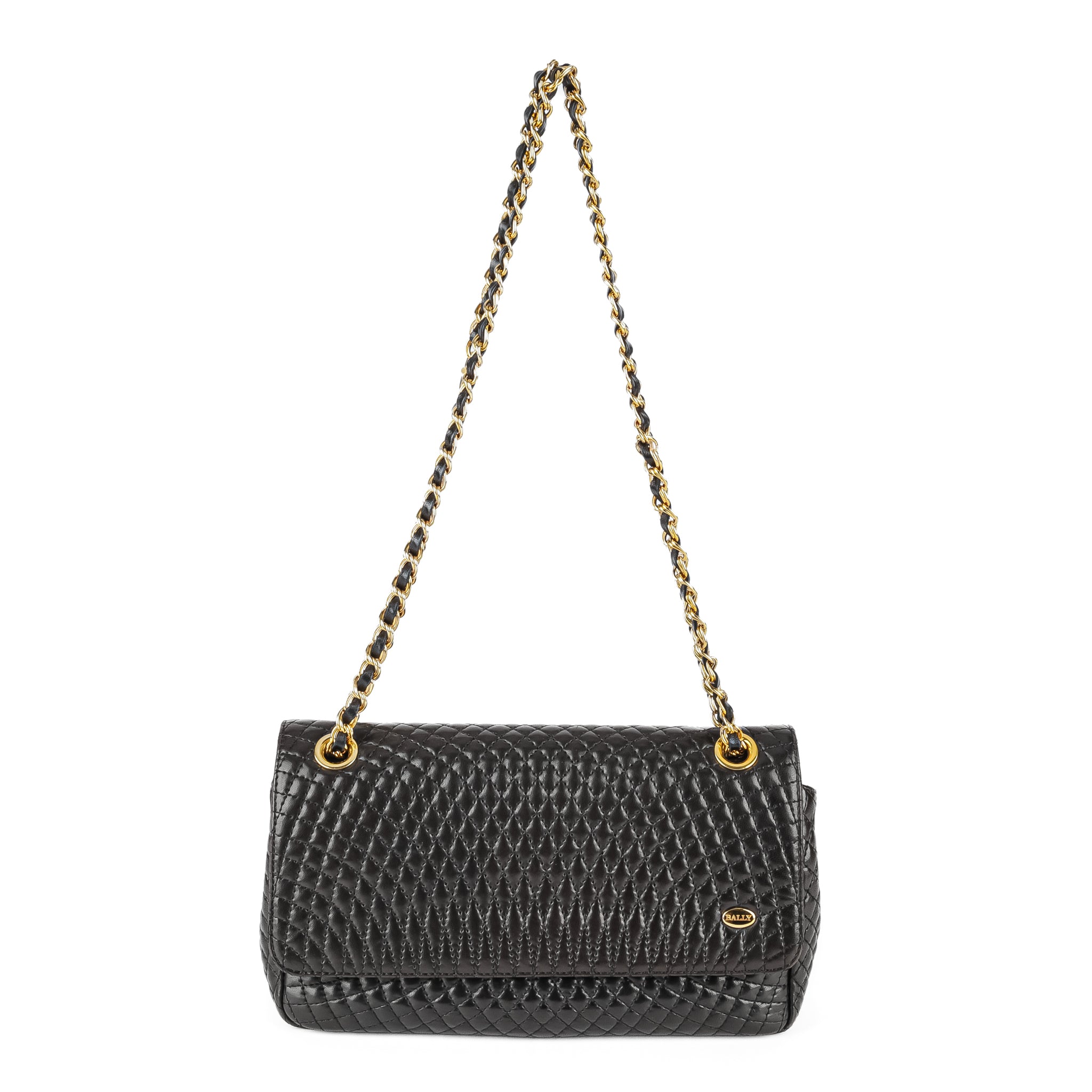 バッグ BALLY Quilting Black shoulderbag handbag BALLY Black Quilted Leather Shoulder Bag - Around The Block