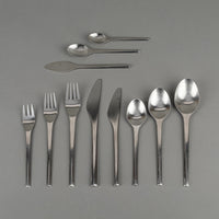 GEORG JENSEN Prism Stainless Steel Flatware 8 Place Settings Plus Extras