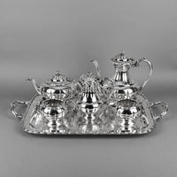 BIRKS Primrose Plate Melon 357 Silverplate Tea And Coffee Service 6 Pieces