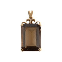 10K Yellow Gold Smoky Quartz Pendant