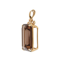 10K Yellow Gold Smoky Quartz Pendant