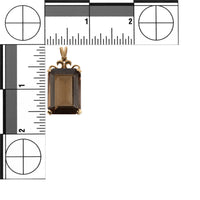 10K Yellow Gold Smoky Quartz Pendant