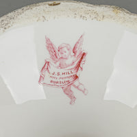 Antique HILL POTTERY BURSLEM Hand Painted Scenic Dessert Set 8 Pieces