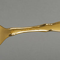 ONEIDA Golden Flirtation Gold Plated Flatware 8 Place Settings Plus Extras