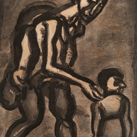 Georges Rouault (French 1871-1958) "Se refugie en ton coeur va nupieds de malheur"