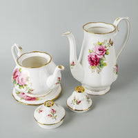 ROYAL ALBERT American Beauty Tea And Coffee Service - 10 Pieces