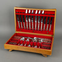 J.B.CHATTERLEY & SONS Kings Silverplate Flatware 6 Place Settings Plus Extras