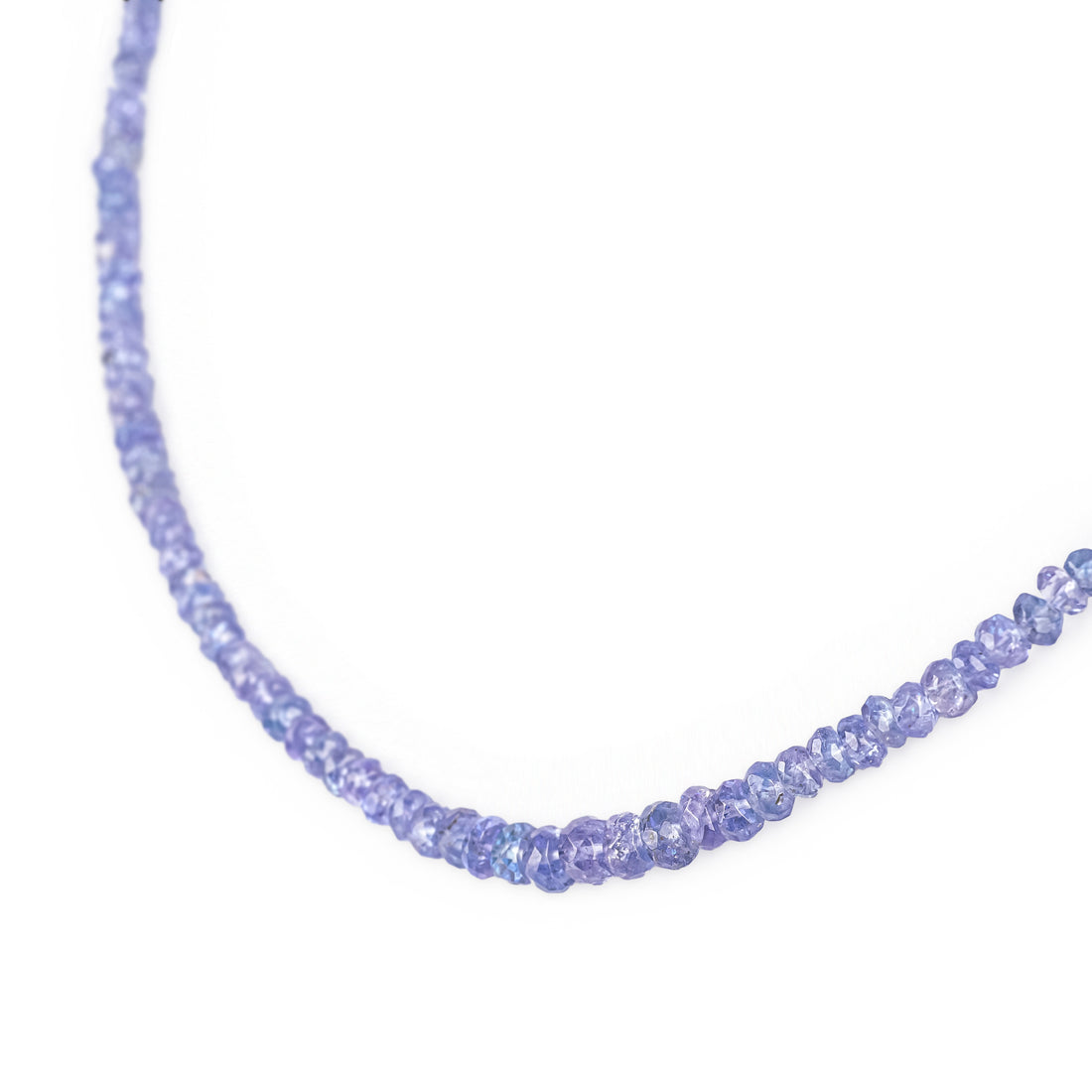 14K Tanzanite Rondelle Bead Bracelet & Necklace Set