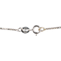 14K White Gold Cubic Zirconia Horseshoe Pendant Necklace