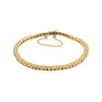 14K Yellow Gold Diamond Tennis Bracelet