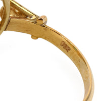 14K Yellow Gold Emerald & Diamond Circle Ring