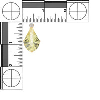 14K Yellow Gold Green Amethyst & Diamond Pendant