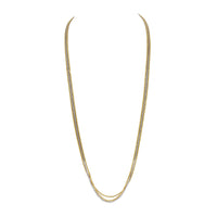 14K Yellow & White Gold 3-Strand Chain Necklace