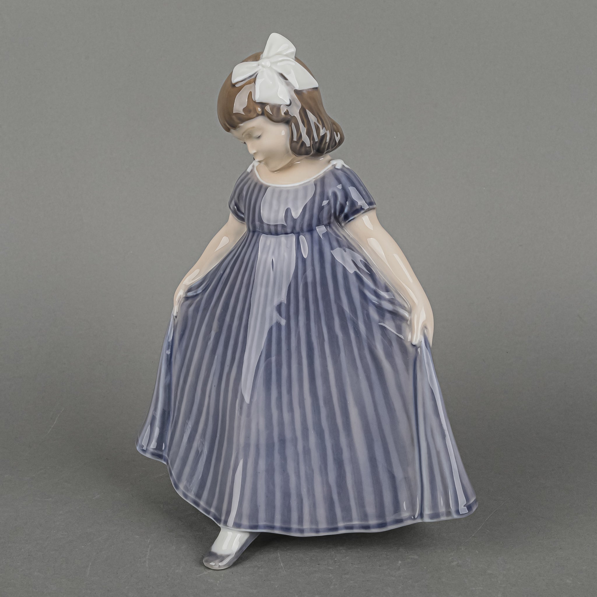 ROYAL COPENHAGEN Figurine Dancer, Girl In Blue Dress 2444 - Around