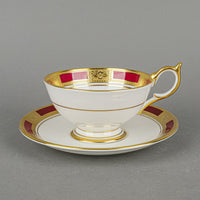 AYNSLEY Empress Maroon 8509 9 Place Settings Plus Extras