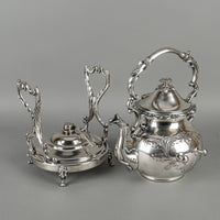 GOLDFEDER SILVERWARE CO Silver Plate Tea & Coffee Service w/Tray 10pcs