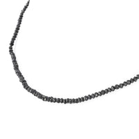 18K White Gold Black Faceted Diamond Necklace