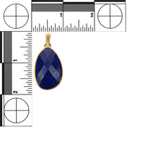 18K Yellow Gold Faceted Lapis Lazuli Pendant