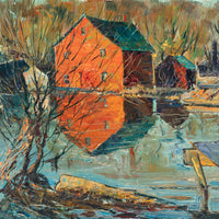 Adrian Dingle (Canadian 1911-1974) "Boat Houses Spring - Credit River"