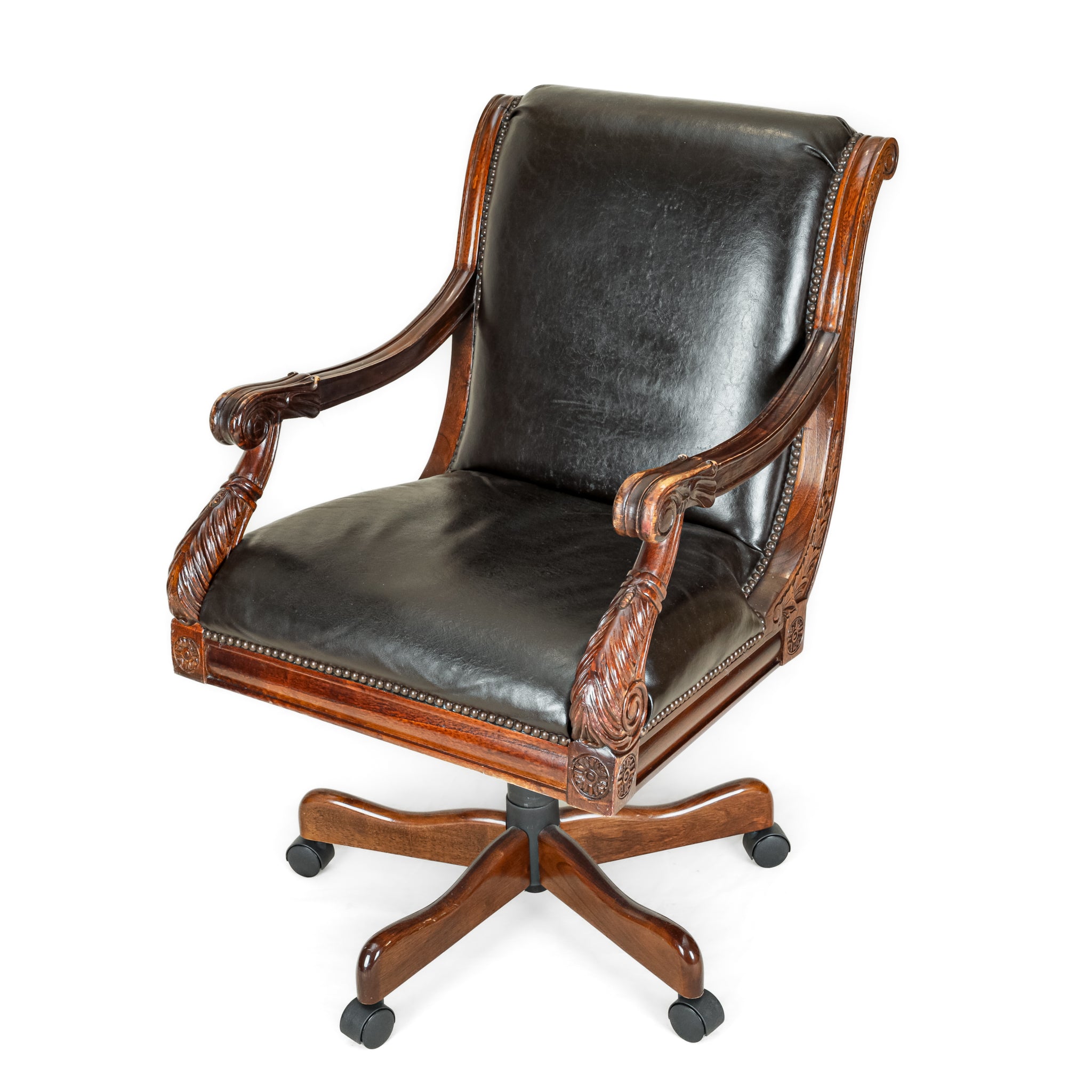 Vintage Style Leather Office Chair Around The Block