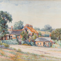 Joseph Thomas Rolph (Canadian 1831-1916) "Old Houses Shirley Heights, Surrey Eng"