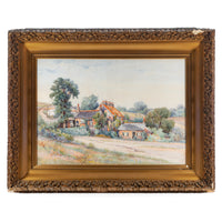 Joseph Thomas Rolph (Canadian 1831-1916) "Old Houses Shirley Heights, Surrey Eng"