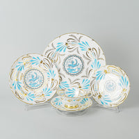 ROYAL CHELSEA 3800A Turquoise Bird 56 Pieces