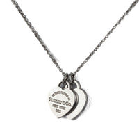 TIFFANY & CO. Sterling Silver Return to Double Mini Heart Necklace