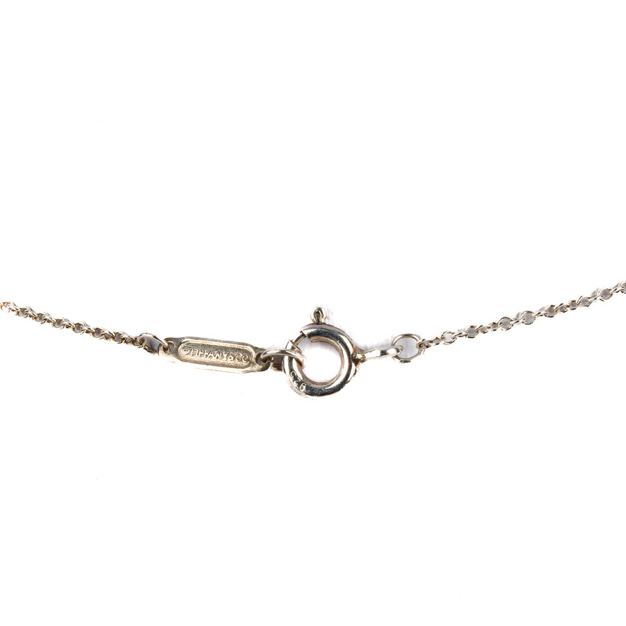 TIFFANY & CO. Sterling Silver Return to Double Mini Heart Necklace