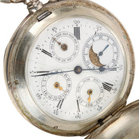 875 Silver Hunter Pocket Watch - Russian Dial