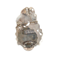 ARIK IDAN Sterling Silver Green Roman Glass Pin Pendant