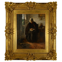 Albert Neuhuys - Woman Reading by a Window - Oil on Canvas
