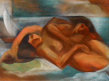 Leon Garland - Nude Figures - Pastel on Paper