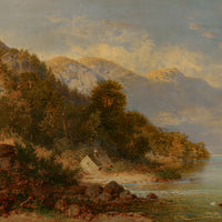 Otto Reinhold Jacobi - Lakeside Cottage in Summer - Oil on Canvas