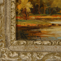Unknown Artist - Landscape with Forest & River - Oil on Board