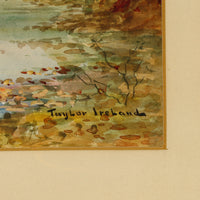 T. Taylor Ireland - Forest Landscape with Pond - Watercolour on Paper