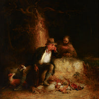 John J. Barker of Bath - Game Hunters - Oil on Canvas