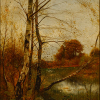 Ernest Parton - "Silver Birches By The Riverside" - Oil on Canvas
