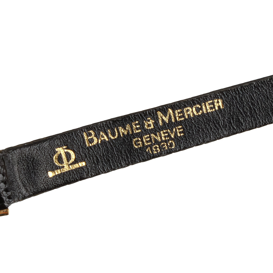 BAUME & MERCIER 14K Ladies Watch - Black Leather Strap