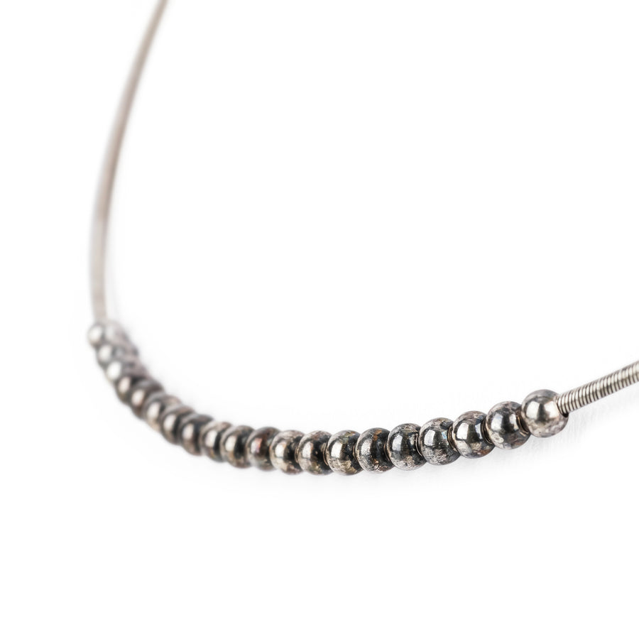 BIRKS Sterling Silver Wire Bead Bracelet & Necklace Set