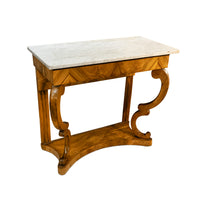 Biedermeier Marble Top Console Table