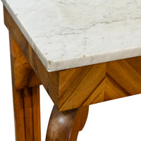 Biedermeier Marble Top Console Table