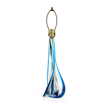 Blue Blown Glass Table Lamp
