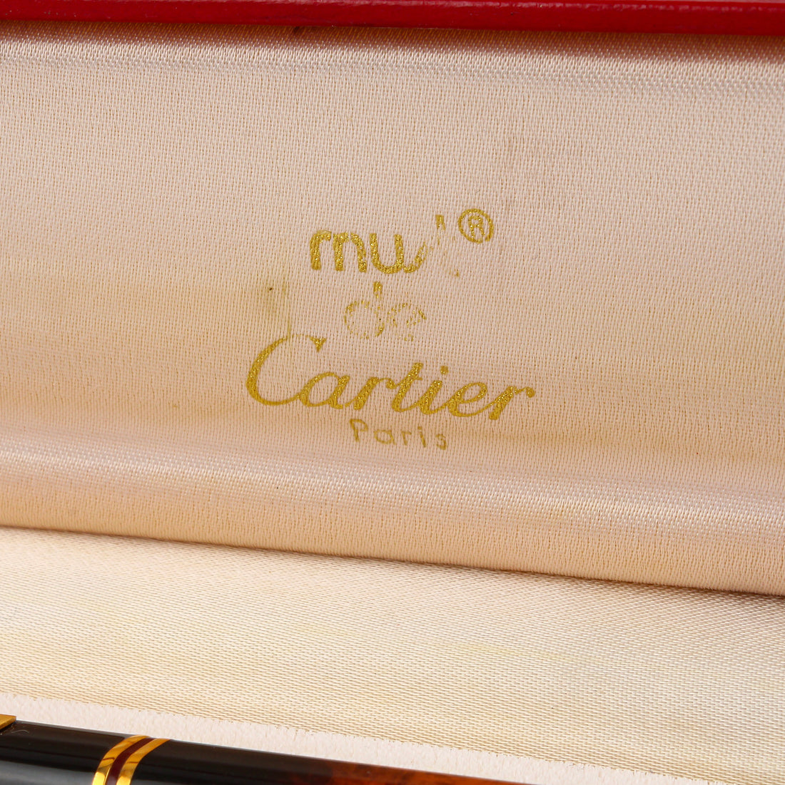 CARTIER Gold-Plated Vendome Trinity Ballpoint Pen - Marble Lacquer