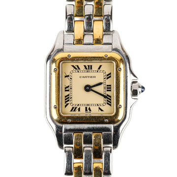 CARTIER Stainless Steel & 18K Gold 2-Row Panthère Ladies Watch